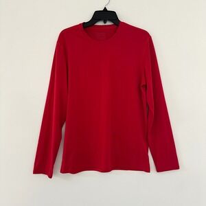 Patagonia Mens Capilene Daily Baselayer Medium Long Sleeve Shirt Red Hiking UPF